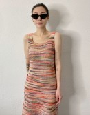 Rainbow Summer Knit Dress #250310